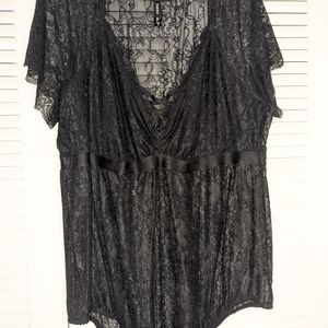 Torrid Black Lace Bodysuit
